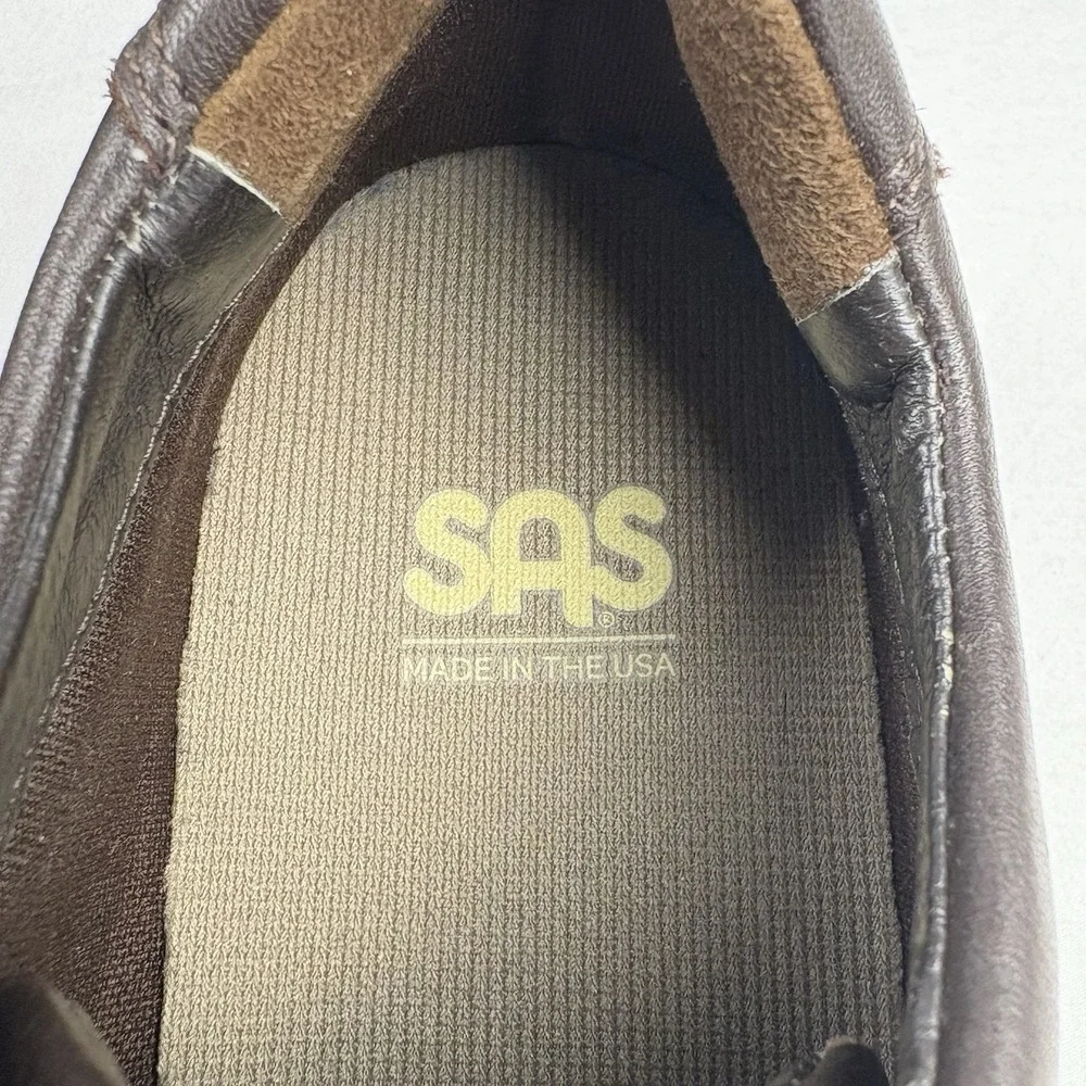 SAS Move On Brown Stability Comfort Walking Work Shoes Men's 10.5M USA Made EUC